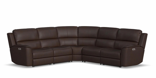 HT Media Grayson 5pc Zero Gravity Power Reclining Sectional Configuration w/Power Headrests & Lumbar, USB