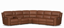 HT Media Grayson 7pc Zero Gravity Power Reclining Sectional Configuration w/Power Headrests & Lumbar, USB, Left Side Console