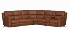 HT Media Grayson 7pc Zero Gravity Power Reclining Sectional Configuration w/Power Headrests & Lumbar, USB, Right Side Console