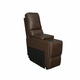 HT Media Grayson Straight Storage Console in Leather Umber