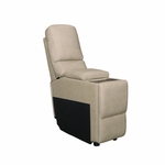 HT Media Grayson Straight Storage Console w/Cupholders, USB and Wireless Charging