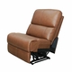 HT Media Grayson Zero Gravity Armless Power Leather Recliner in Leather Caramel