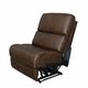 HT Media Grayson Zero Gravity Armless Power Leather Recliner in Leather Umber
