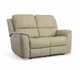 HT Media Grayson Zero Gravity Power Reclining Loveseat in Leather Beige