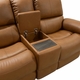 HT Media Grayson Zero Gravity Power Reclining Loveseat Storage Console and Wireless Charging tray
