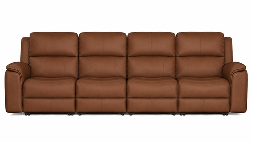 HT Media Grayson Zero Gravity Power Reclining Row of 4 Sofa w/Power Headrests & Lumbar, USB