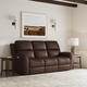 HT Media Grayson Zero Gravity Power Reclining Sofa in Leather Umber
