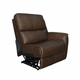 HT Media Grayson Zero Gravity RAF Power Leather Recliner in Leather Umber
