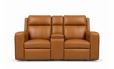 HT Media Rowan Zero Gravity Power Reclining Loveseat w/ Console, Power Headrests & Lumbar, Wireless & USB Charging, Hidden Pop-Out Cupholders