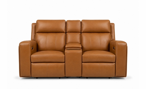 HT Media Rowan Zero Gravity Power Reclining Loveseat w/ Console, Power Headrests & Lumbar, Wireless & USB Charging, Hidden Pop-Out Cupholders