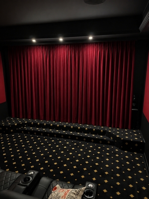 HT Design Lux 1-36 Inch Wide Unlined Home Theater Drape