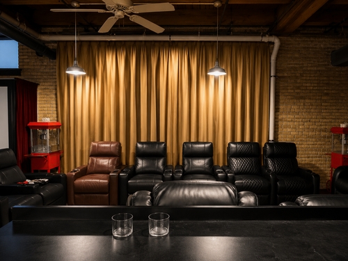 HT Design Lux 157-180 Inch Black Out Lined Home Theater Drapes