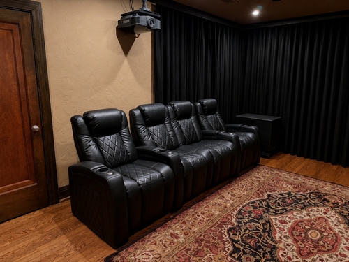 HT Design Lux 181-204 Inch Black Out Lined Home Theater Drapes