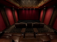 HT Design Lux 37-60 Inch Wide Unlined Home Theater Curtain