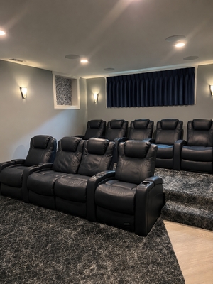 HT Design Lux 85-108 Inch Black Out Lined Home Theater Drapes