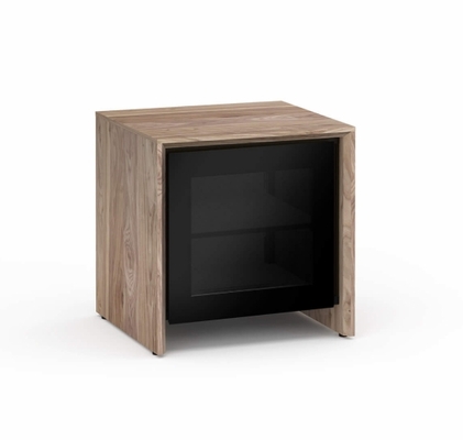Salamander Designs Barcelona Walnut/Black Glass Single 217 AV Cabinet