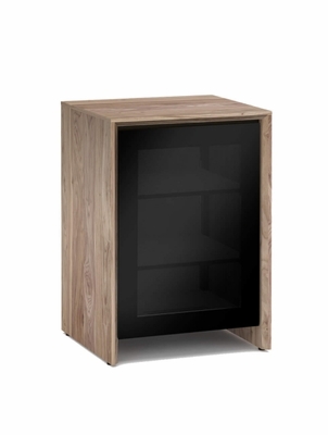 Salamander Designs Barcelona Walnut/Black Glass Single 317 AV Cabinet