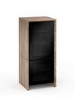 Salamander Designs Barcelona Walnut/Black Glass Single 517 AV Cabinet