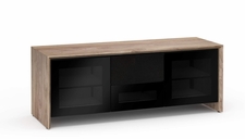 Salamander Designs Barcelona Walnut/Black Glass Triple 236 Speaker Integrated AV Cabinet