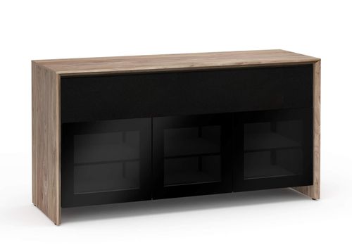 Salamander Designs Barcelona Walnut/Black Glass Triple 339 Speaker Integrated AV Cabinet