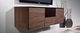 Salamander Designs Denver Med Walnut Triple 236 AV Cabinet Wall Mounted in Room