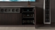 Salamander Designs Manhattan Maro Ebony Quad 345 AV Cabinet w/Matte Taupe Glass Top