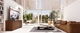Salamander Designs Manhattan Medium Walnut Quad 347 AV Cabinet w/Black Glass Top