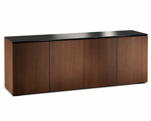 Salamander Designs Manhattan Medium Walnut Quad 347 AV Cabinet w/Glass Top