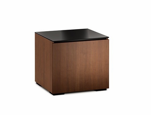 Salamander Designs Manhattan Medium Walnut Single 217 AV Cabinet w/Glass Top