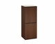 Salamander Designs Manhattan Medium Walnut Single 617 AV Cabinet w/ Matte Taupe Glass Top