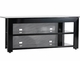 Steel Wide TV Stand in black