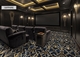 Twilight Gold Home Theater Carpet Sapphire in Room