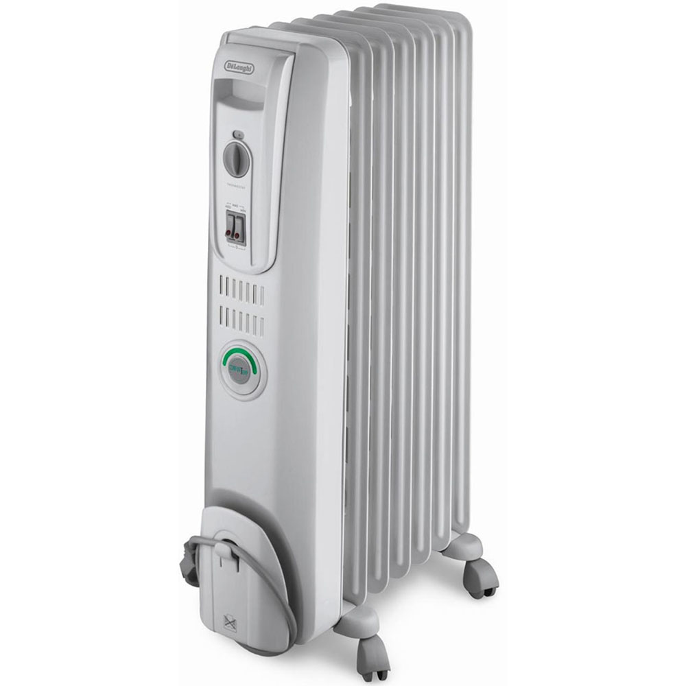DeLonghi EW7707CM Safeheat 1500W ComforTemp Portable Oil-Filled Radiant  Heater, 7 Oil-Filled Fins, 3 Heat