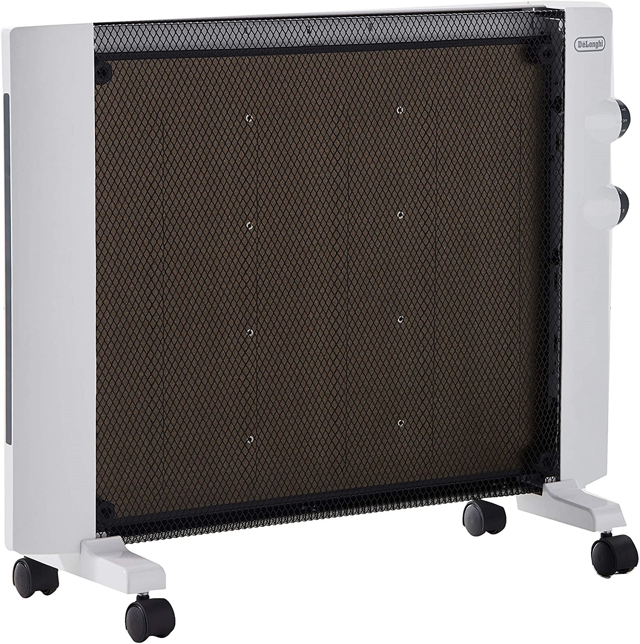Delonghi HMP1500WH 1500W/750W Mica Panel Heater, Wall Mountable, Adjustable  Thermostat, Frost Prevention, Auto off Protection,
