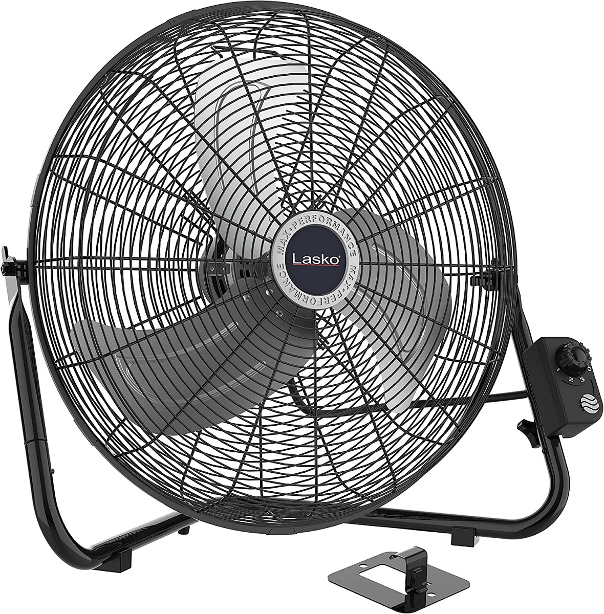Lasko 2264QM Floor Fan w/ 3 Speeds, 20 inch Fan Diameter, Tilt u0026 Wall  Mountable QuickMount
