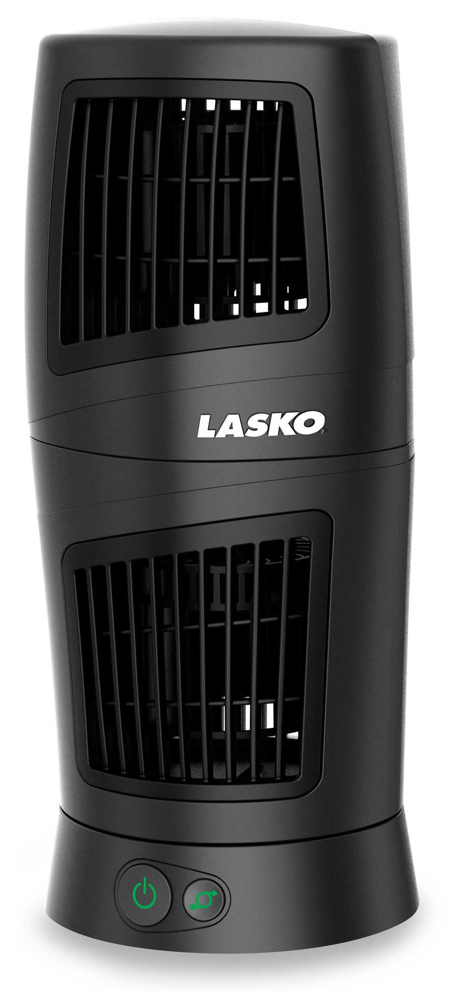 Lasko 4911 12 inch Quiet Twist Top 3 Speed Oscillating Cooling fan, Space  saving and Integrated