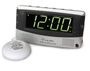Sonic Alert SBD375SS Dual Alarm Clock w/ Bed Shaker, 113dB Extra Loud Alarm, Green LED Display, Two Alarm Settings, Adjustable Volume & Tone