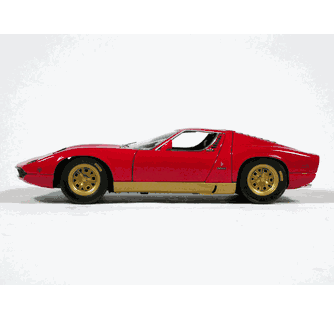1967 Lamborghini Miura diecast model car 1:18 die cast by Anson - Red