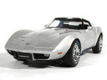 1978 Chevy Corvette diecast model car 1:18 scale 25th Anniversary by AUTOart - Silver