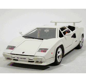 Blue 1990 Burago Lamborghini Countach 1:18 Die Cast Made in