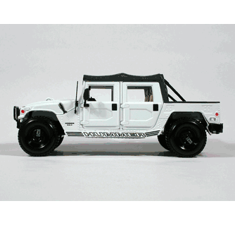 2000 Hummer H1 diecast model car 1:18 scale die cast by Maisto - White