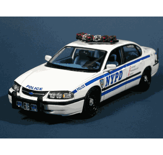 2004 Chevy Impala NYPD Police Car diecast model car 1:18 scale die