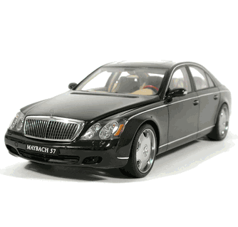 2004 Maybach 57 diecast model car 1:18 scale with 22