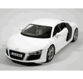 マイスト　Audi  R8 2008 Audi R8 diecast model car 1:18 scale die cast by Maisto - White