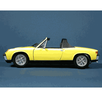 Porsche 914 diecast model car 1:18 scale die cast by Revell - Yellow