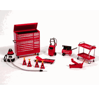 Snap On Garage Series diecast accessory set 1:18 scale by