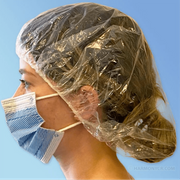 Clear Polyethylene Bouffant Caps, 21" - Bag 100 - As Low As $6.95