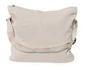 13"x15" Sturdy Zippered Natural Cotton Twill Cross Body Messenger Tote Bag 