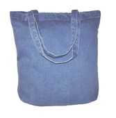 15"x15"x4" Heavy Washed Denim Tote Bag