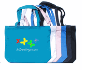 18"x14"x4" Color Zippered or 16.5"x14"x4" Washed Denim Zippered Tote Bags with Full Color DFT Print of Your Artwork/Logo 